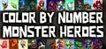 Color by Number - Monster Heroes Prices
